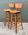 Mid-Century Modern Vintage MCM Slat Swivel Bar Stools After Arthur Umanoff For Sale - Image 3 of 12