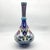 Handmade Ceramic Tall Vase (45cm) Elegant “Ringed Neck” Design with Red Tulip & Blue Floral Pattern – Grand Console Decor For Sale - Image 6 of 7