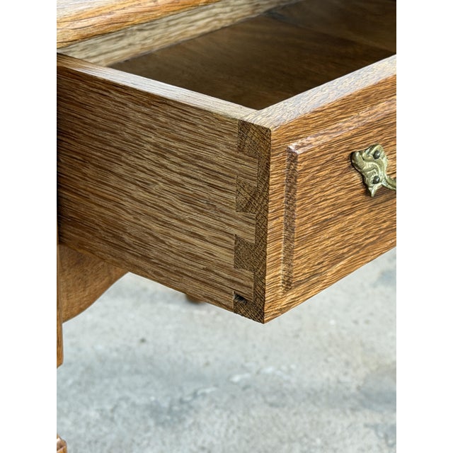 Mid-Century Modern Oak Nightstands by Henning Kjærnulf, Denmark, 1960s, Set of 2 For Sale - Image 4 of 9