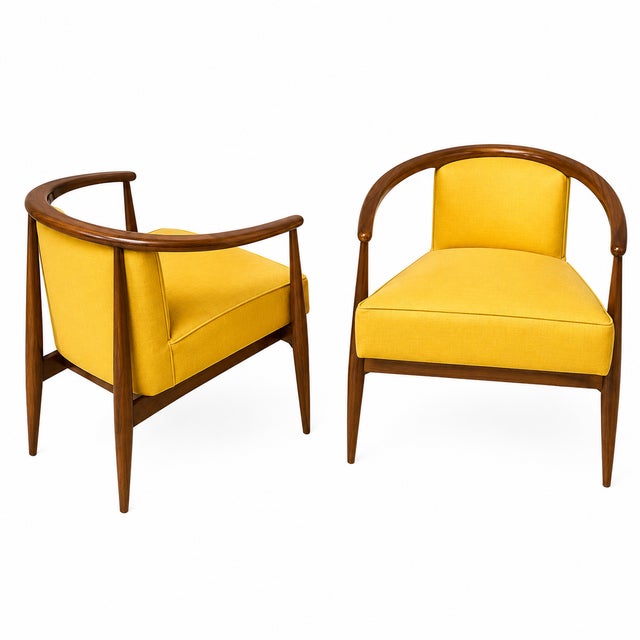 Mid-Century Modern Mid Century Lounge Chairs-Pair For Sale - Image 3 of 5