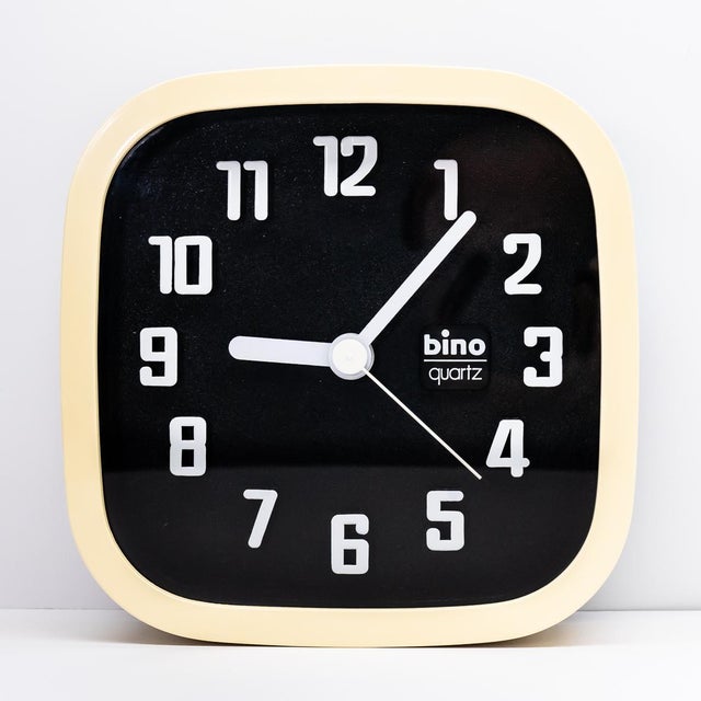 ➝ bino wall clock by lorenz design wall quartz clock 1980s! made in italy ➝ about "bino" is one of the most well-known...