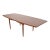 Gio Ponti Style Mid-Century Modern Walnut Boat-Shaped Extension Dining Table, Newly Refinished For Sale