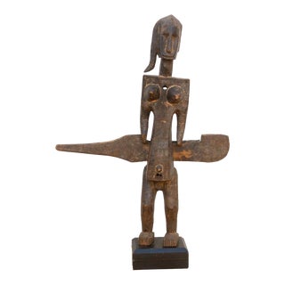 Antique Tall Carved Bamana Ancestress Door Locks For Sale