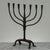 Metal Mid-Century French Brutalist Hand-Forged Iron Seven-Light Candelabrum For Sale - Image 7 of 16