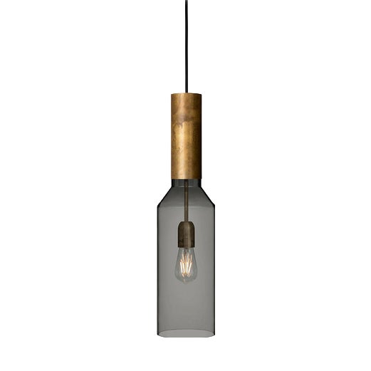 Smoked Glass Fenomen Smal Rök Ceiling Lamp by Sabina Grubbeson for Konsthantver For Sale