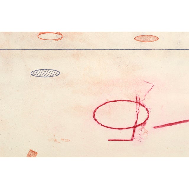 "Orange Row", Abstract Geometric Minimalist Composition W Ovals, Limited Edition by Geoffrey Bowman For Sale In Monterey, CA - Image 6 of 8