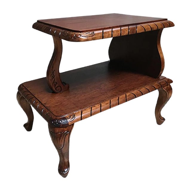 Small Coffee Table with Shelf, 1950s For Sale