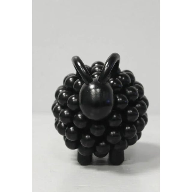 Wood Ram Pässi Sculpture in Charcoal Stained Wood by Kaija Aarikka, Finland For Sale - Image 7 of 9