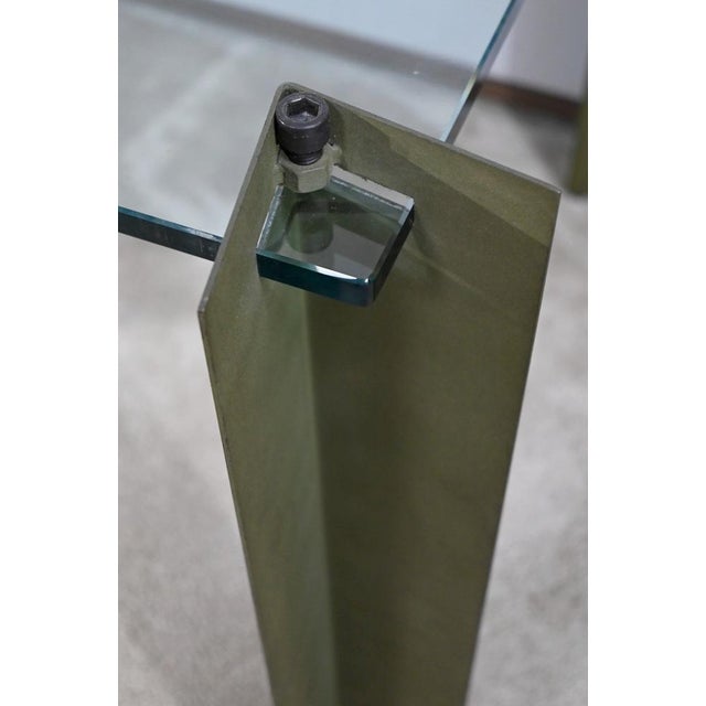 Glass and Sycomore Desk by J. Rondineau, 1990s For Sale - Image 12 of 18