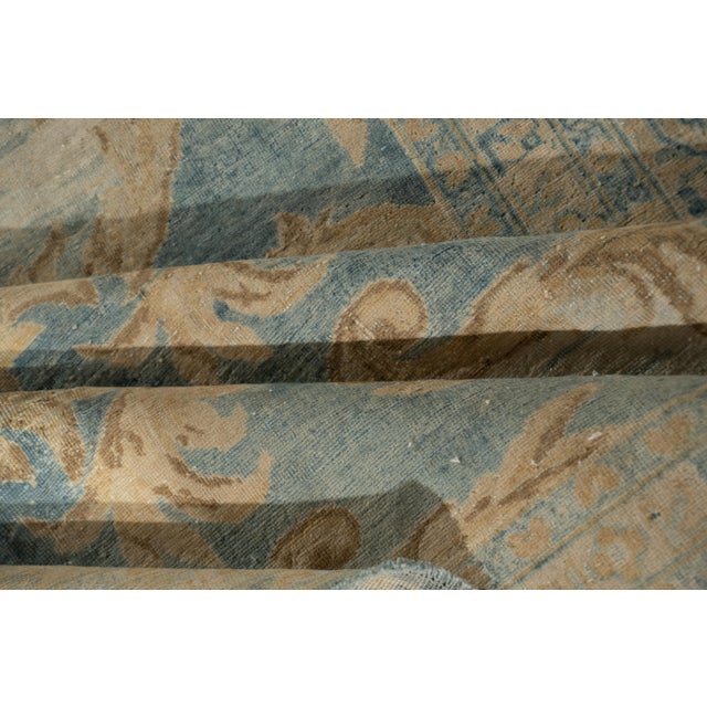 Blue Antique Circa 1900 Gole-Farang Rug 9ft 5in X 16ft For Sale - Image 8 of 10