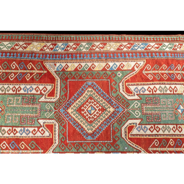 Antique Caucasian Kazak Rug 5'8" X 9'10'' For Sale - Image 4 of 13
