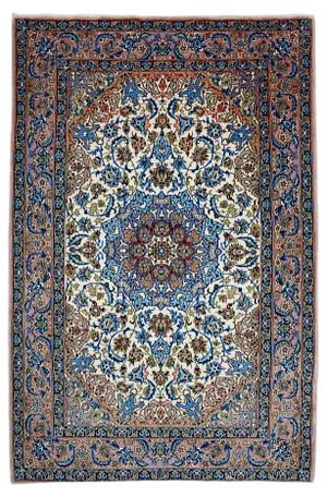 Vintage Isfahan Rug, 1980s
