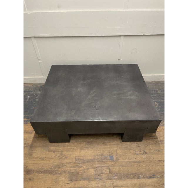 1990s Vintage Geometric Concrete Coffee Table For Sale In New York - Image 6 of 14