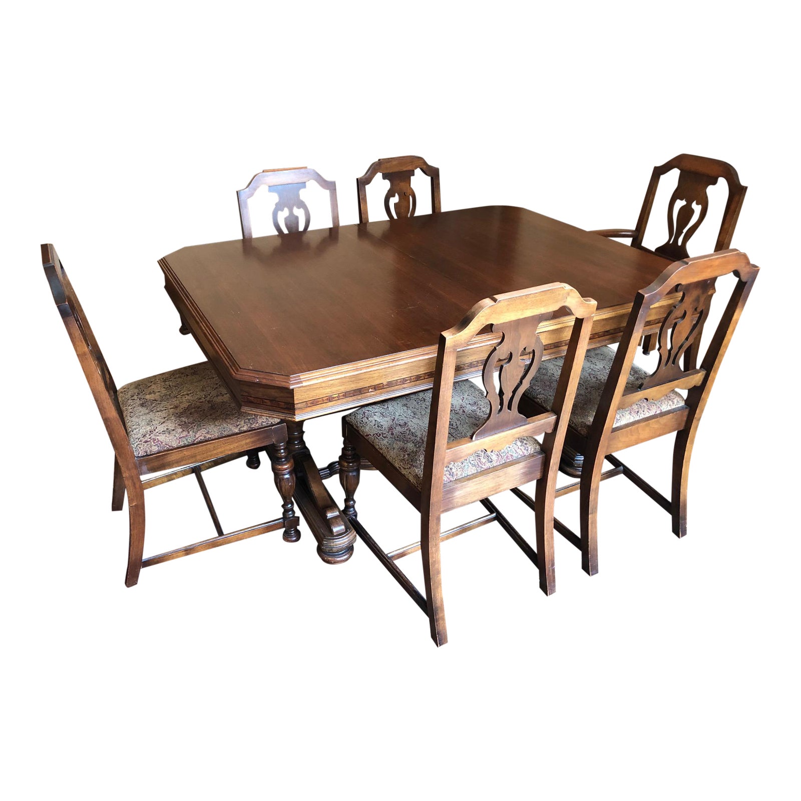 Pre 1924 Crocker Chair Company Walnut Dining Room Table Set Chairish