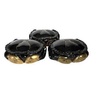Vintage French Crab Shapes in Ceramic, 1970, Set of 3 For Sale