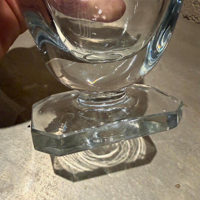 Mid-Century Modern Strömbergshyttan Crystal Art Glass Vase Quetzal Bird Design For Sale - Image 16 of 16