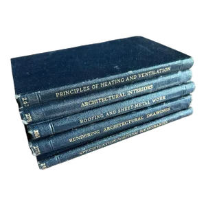 Vintage International Architecture and Trade Textbook Hardcover Books Set of 6