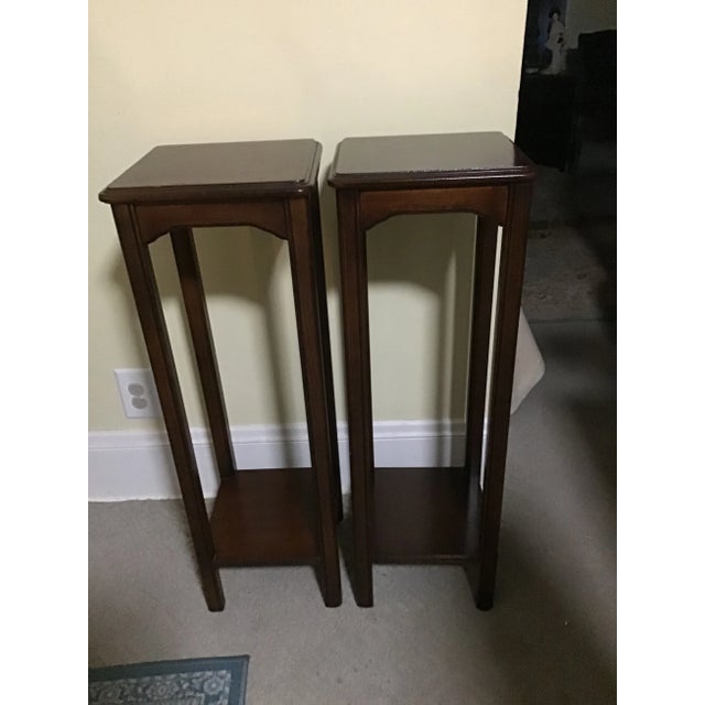 Mid-Century Modern Traditional Lane Wood Plant Stands- a Pair For Sale - Image 3 of 12
