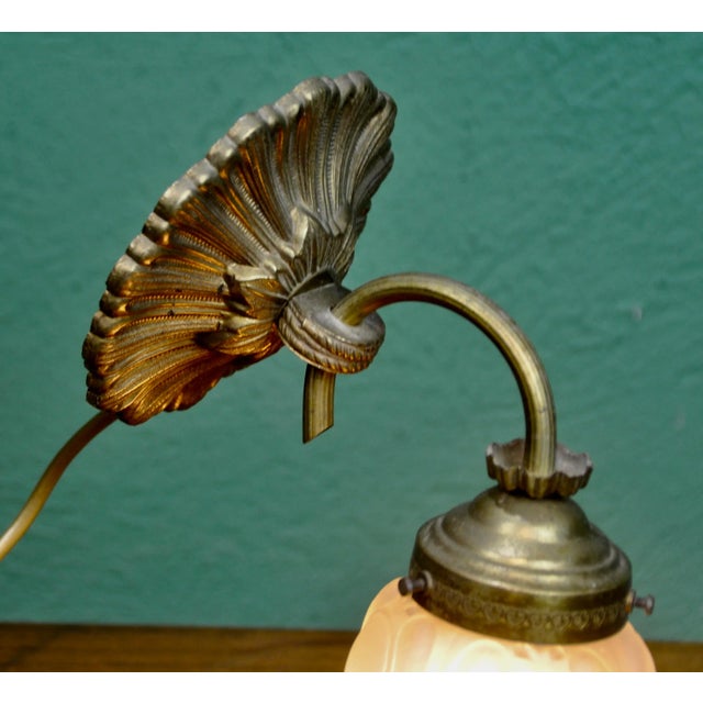 Metal and Glass Wall Light, 1950s For Sale - Image 6 of 8