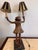 Late 20th Century Bill Huebbe Signed Monkey Double-Arm Table Lamp With Leopard Coat For Sale - Image 10 of 11