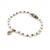 Clover Pearl Beaded Gold Evil Eye Charm Anklet For Sale - Image 9 of 10