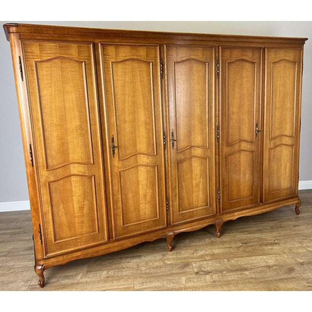 Vintage Louis XVI French Five-Door Armoire For Sale - Image 4 of 14