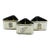 1930s Art Deco Silver-Plated Triangle Napkin Rings, Monogrammed - 3 pcs For Sale