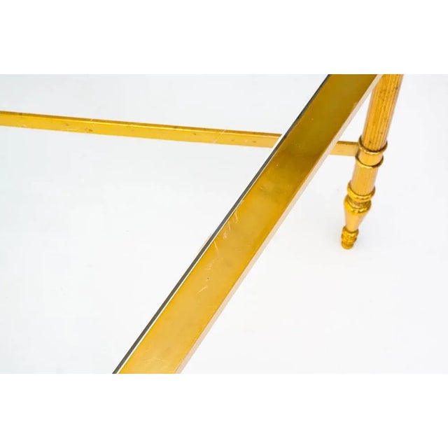 Mid-Century Coffee Table in Gilt Brass For Sale - Image 4 of 8