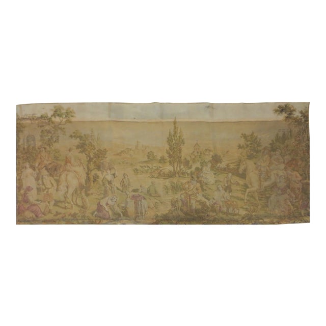19th Century Pastoral Landscape Tapestry For Sale