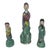 Set of Three Vintage Famille Rose Chinese Porcelain Figures For Sale