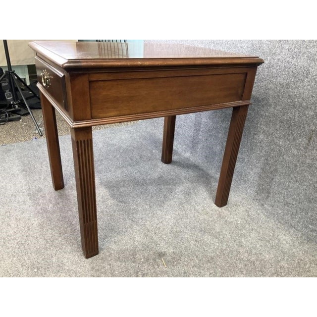 Wood Vintage Hickory Chair Mahogany Side Table, James River Collection For Sale - Image 7 of 7