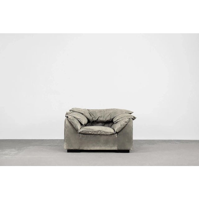 Gray Vintage Danish Monza Lounge Chair in Leather by Jens Juul Eilersen for Niels Eilersen, 1970s For Sale - Image 8 of 18