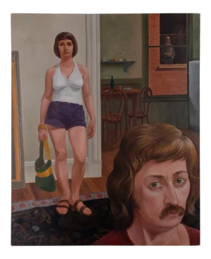 1970s Raymond D. Crane Modern Painting, 1973