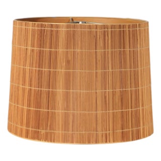 Mid Century Bamboo Reed Lamp Shade For Sale