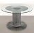 Italian Pedestal Dining Table in Chrome and Glass attributed to Gastone Rinaldi, 1970s For Sale - Image 12 of 13