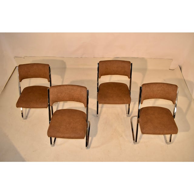 Set of Four Howell Cantilever Chrome Chairs, Circa 1960's For Sale - Image 14 of 15