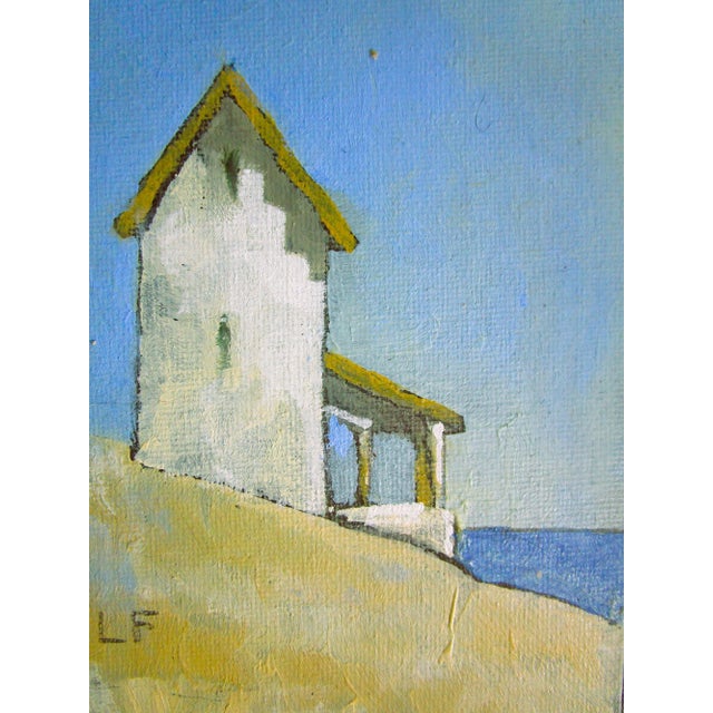 Contemporary North Coast Farmhouse Lynne French 4x6 California Pacific Landscape Painting For Sale - Image 3 of 5