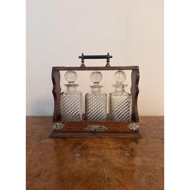 Metal Antique Victorian Tantalus, 1880, Set of 4 For Sale - Image 7 of 7