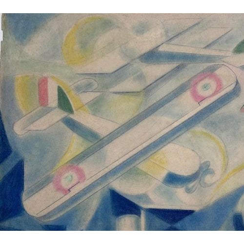 Arturo Ciacelli, Aero-Meccanique, 1934, Mixed Media For Sale - Image 6 of 10