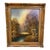 Vintage Signed Romantic Landscape Oil Painting in Ornate Gilt Frame For Sale