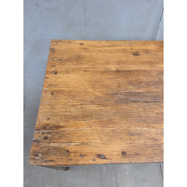 Vintage Rustic Southwestern Painted Pine Coffee Table For Sale In Denver - Image 6 of 12