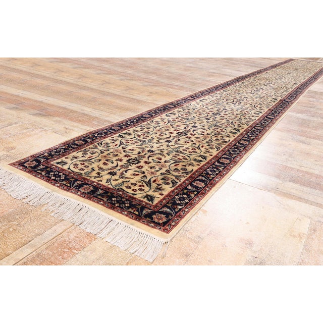 Vintage Chinese Tabriz Rug Runner, 02'06 X 19'09 For Sale - Image 10 of 12