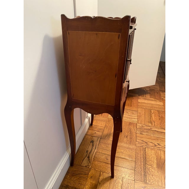 French Vintage Fruit Wood Library Bookbinding Side Table For Sale - Image 3 of 7