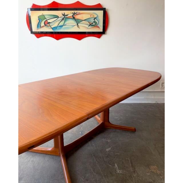Vintage Danish Teak Dining Table by Dyrlund For Sale - Image 9 of 10