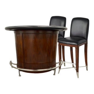 Maitland - Smith Home Bar and Barstools - Set of 3 For Sale