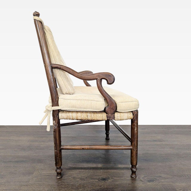 Traditional Vintage Ladderback Dining Armchair For Sale - Image 3 of 13