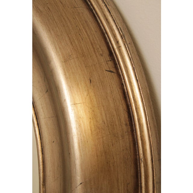 Large Silver Finished Arched Beveled Mirror For Sale - Image 12 of 13