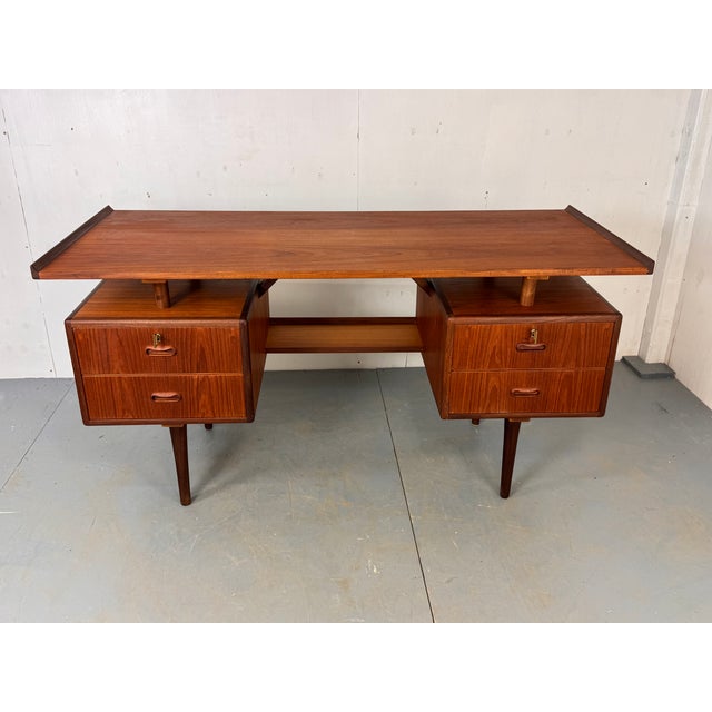 Mid-Century Danish Teak Desk attributed to Louis van Teeffelen for Wébé, 1960s For Sale - Image 17 of 18