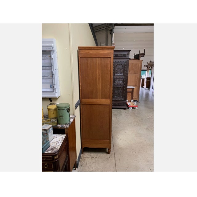 Vintage Art Deco Narrow Wardrobe with Linen Compartment, 1930 For Sale - Image 4 of 8