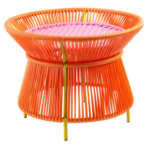 Orange Rose Caribe Basket Table by Sebastian Herkner